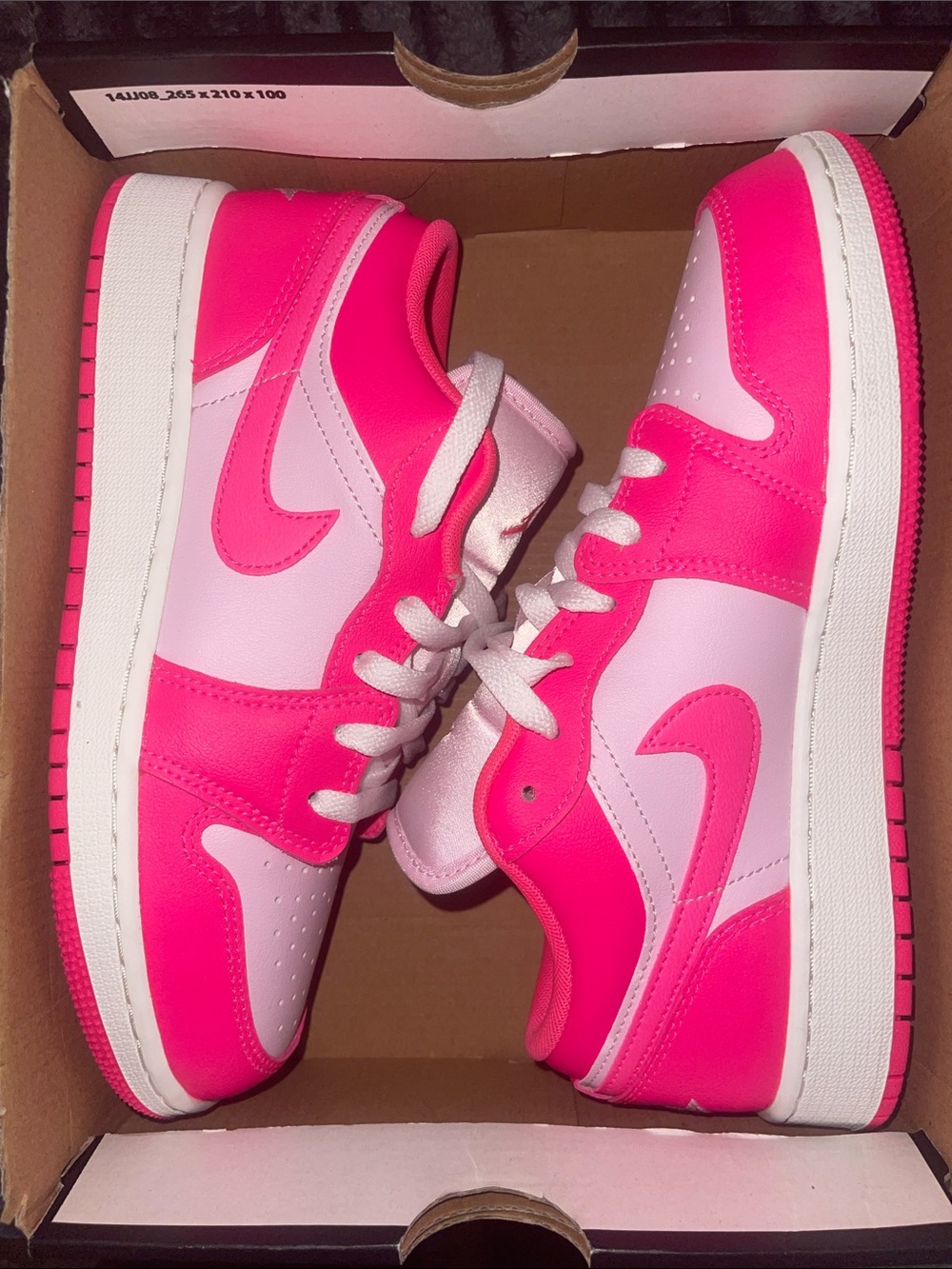 Jordan Women’s Low Top Sneakers in Hot Pink and Light Pink 5.5y or 7 woman’s